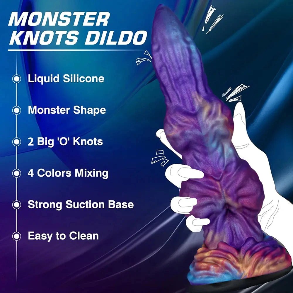 Ridged Knotted Silicone Dildo - Knotted Animal Dildo Toy