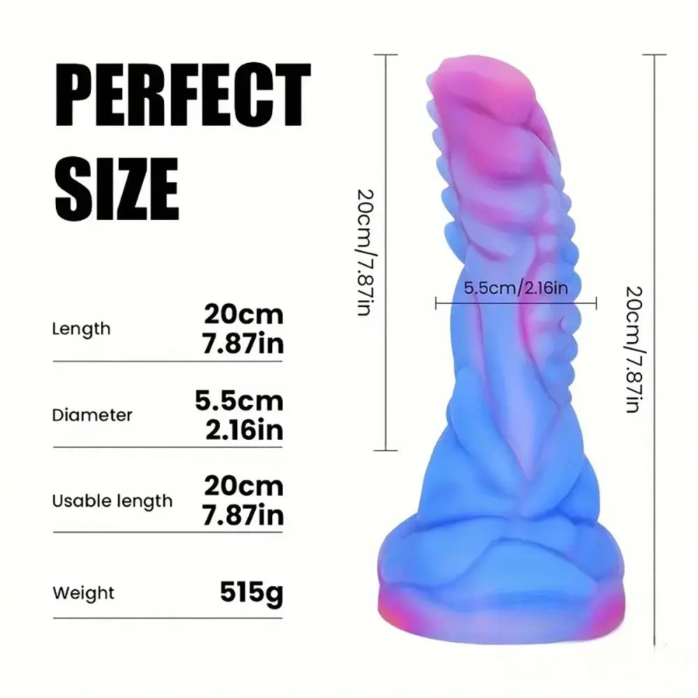 Ridged Monster Fantasy Dildo - Dragon Monster Dildo 7.87 in