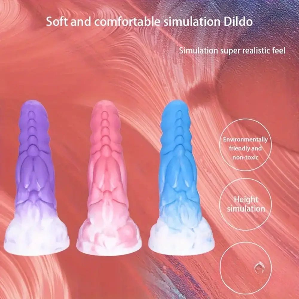 Ridged Monster Fantasy Dildo - Dragon Monster Dildo 7.87 in