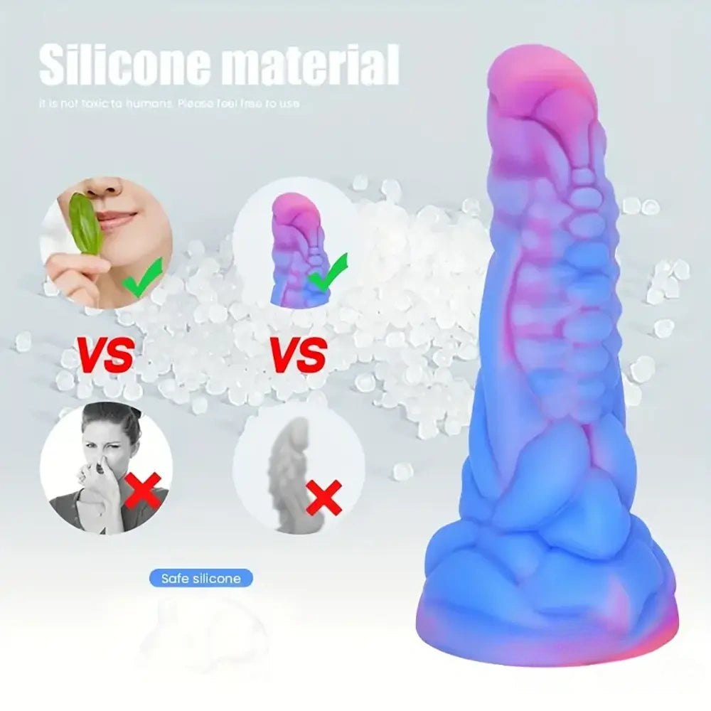 Ridged Monster Fantasy Dildo - Dragon Monster Dildo 7.87 in