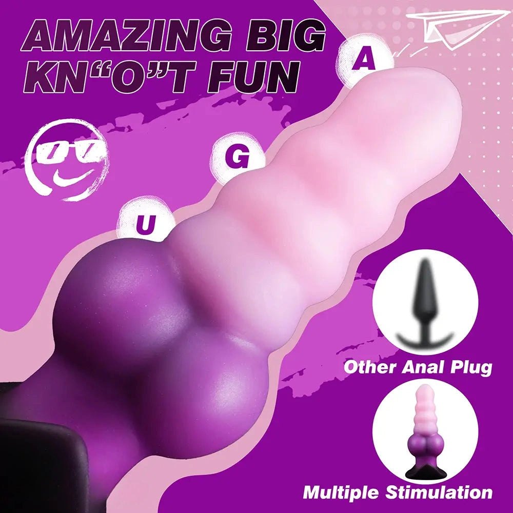 Ridged Fantasy Dildo S/M/L - Ombre Silicone Sex Toy