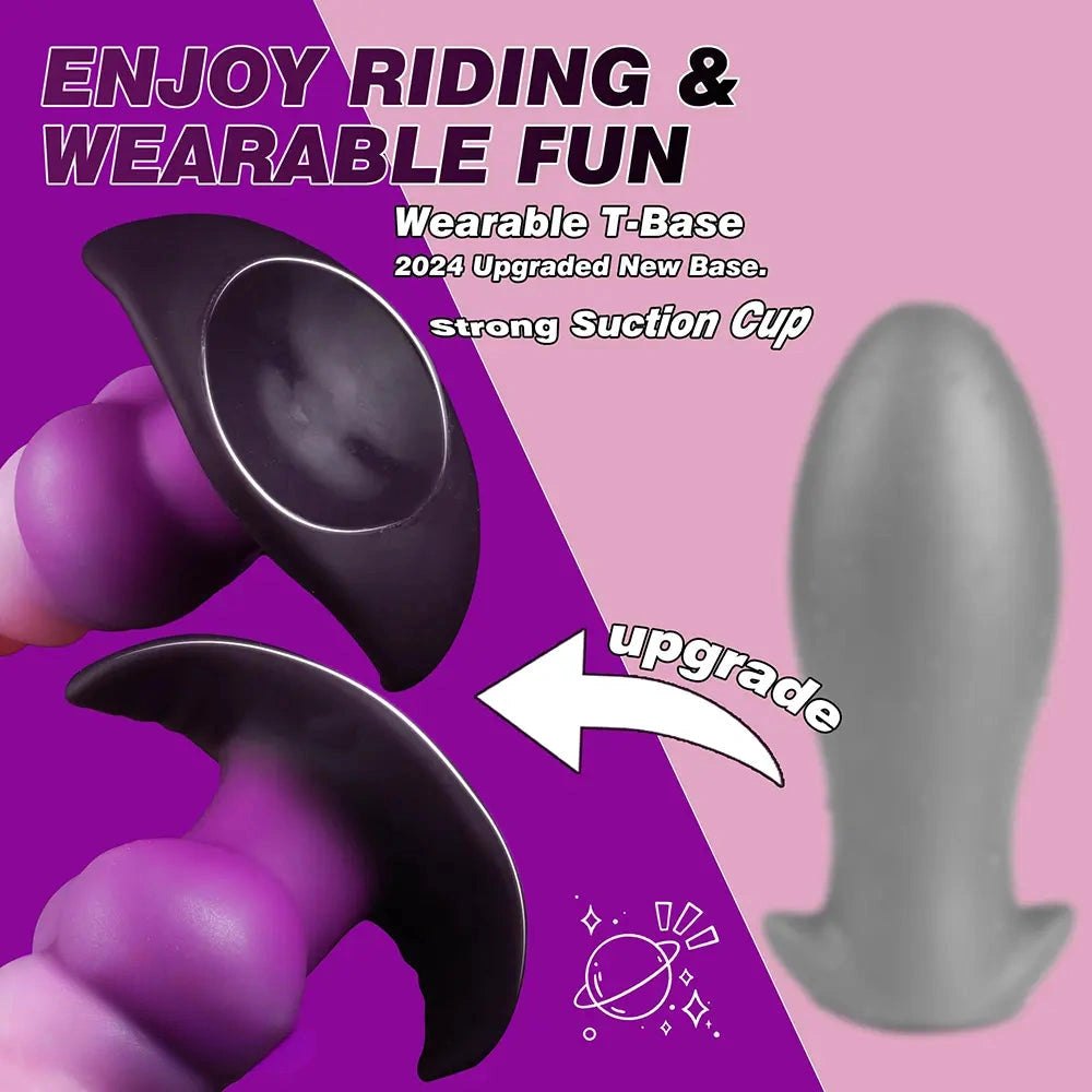 Ridged Fantasy Dildo S/M/L - Ombre Silicone Sex Toy