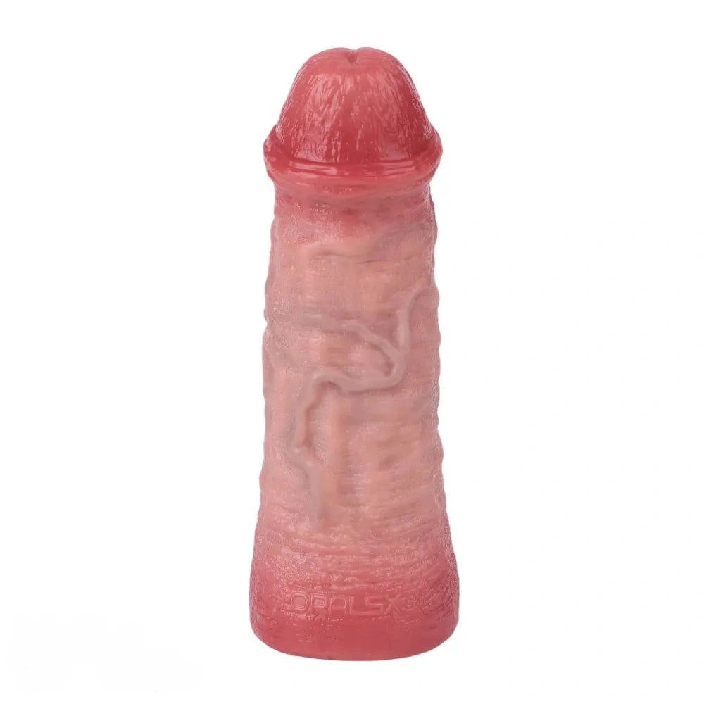 Ridged Penis Sleeve With Ring - Silicone Dildo Sleeve