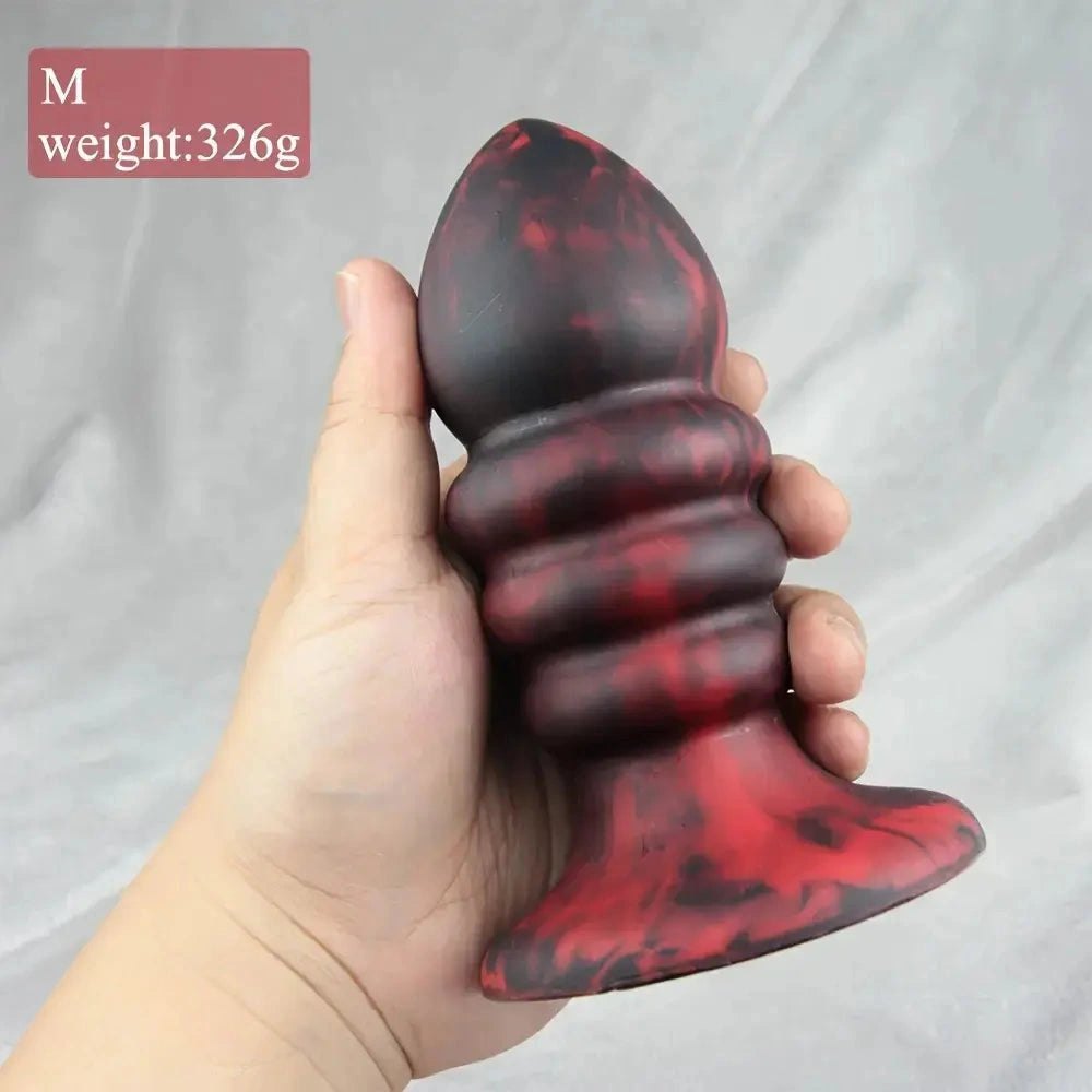 Ridged Silicone Anal Plug Set - Butt Plug, 3 Sizes
