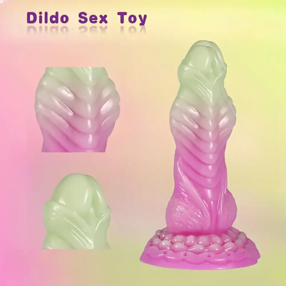 Ridged Snake Dildo with Suction Cup - Silicone Animal Dildo