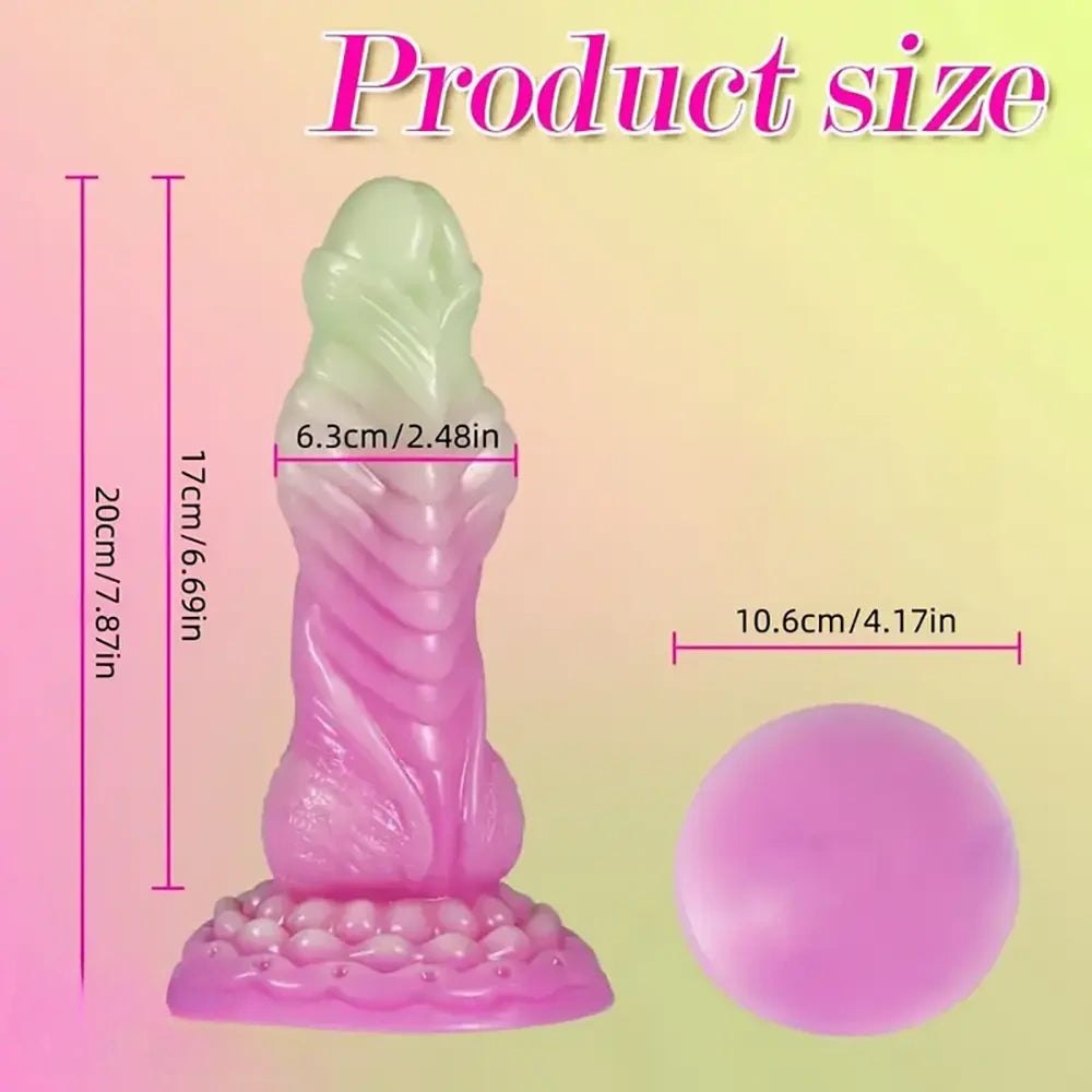 Ridged Snake Dildo with Suction Cup - Silicone Animal Dildo