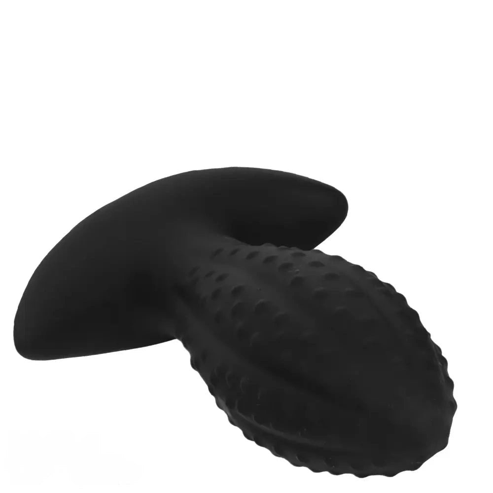 Ridged Tapered Anal Plug - Ribbed Black Butt Plug