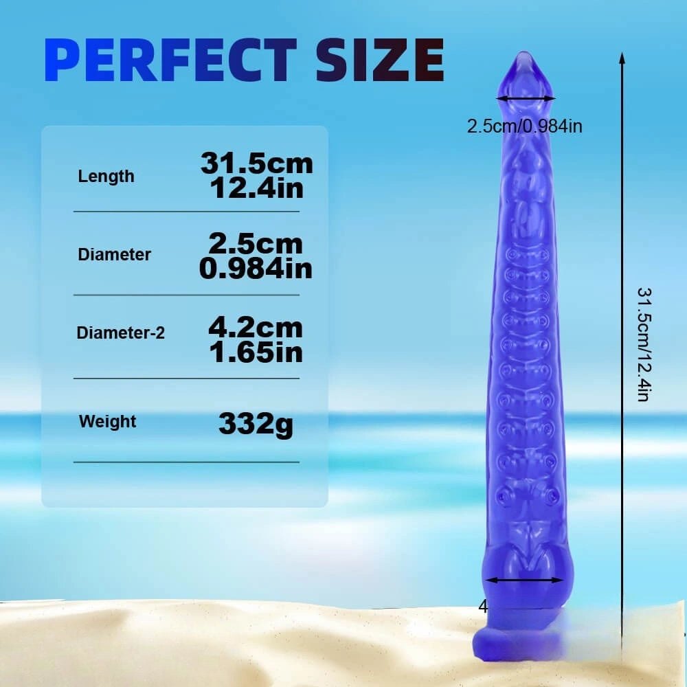 Ridged Tentacle Suction Fantasy Dildo - Big Dildo