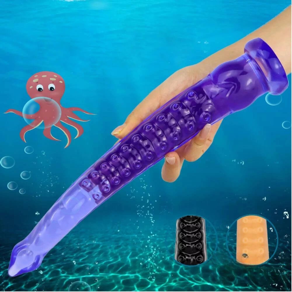 Ridged Tentacle Suction Fantasy Dildo - Big Dildo