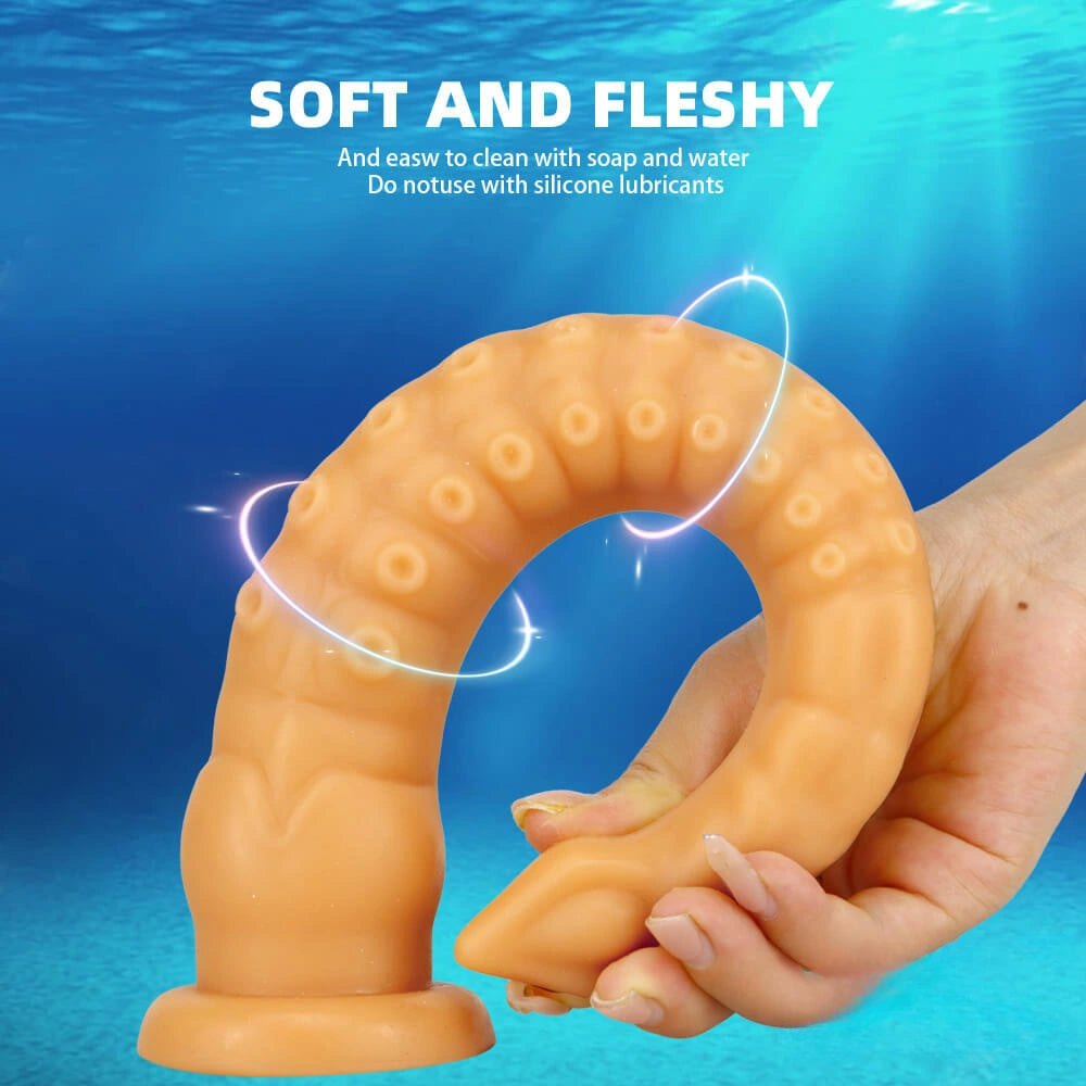 Ridged Tentacle Suction Fantasy Dildo - Big Dildo