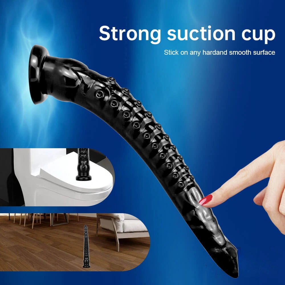 Ridged Tentacle Suction Fantasy Dildo - Big Dildo