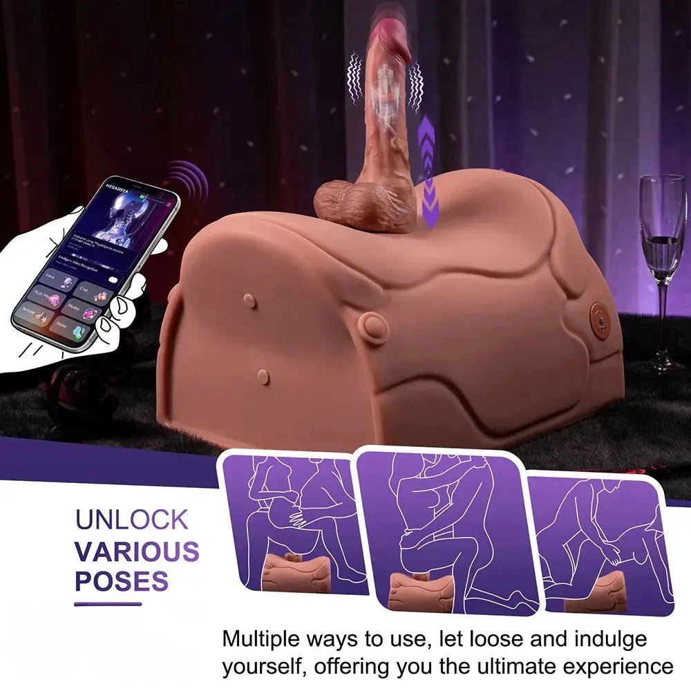 Riding Sex Machine 8.46 in - App-Controlled Dildo Seat