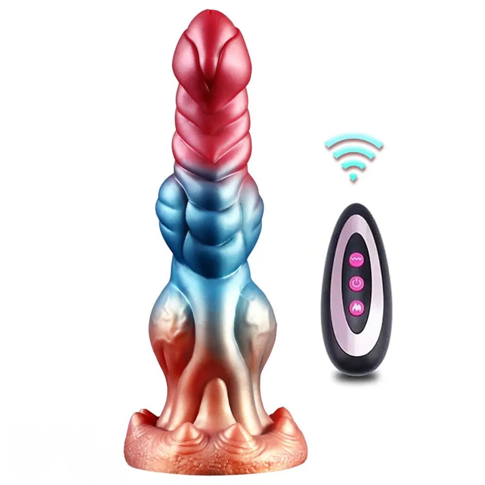 9.84in Ringed Fantasy Monster Dildo - Fantasy Dildo