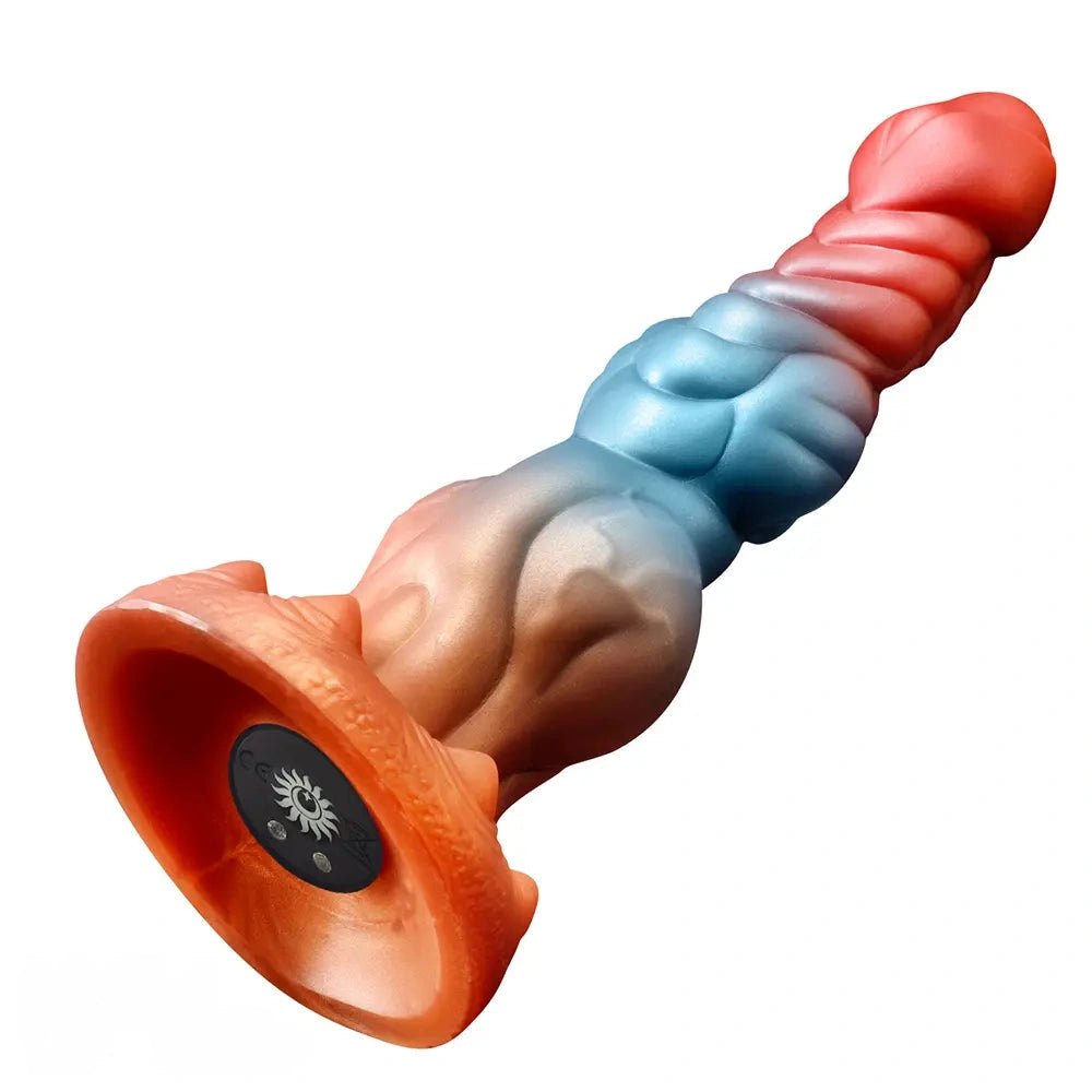 9.84in Ringed Fantasy Monster Dildo - Fantasy Dildo