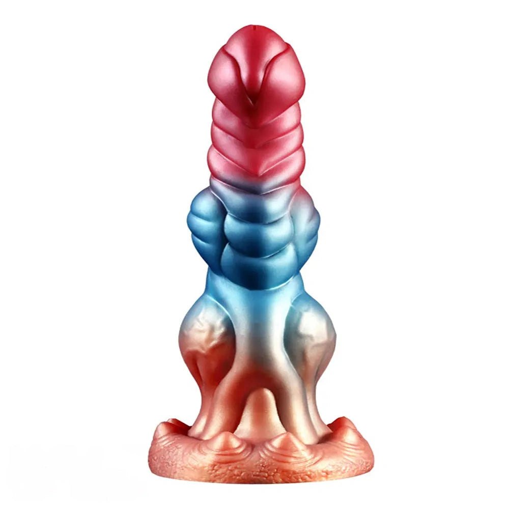 9.84in Ringed Fantasy Monster Dildo - Fantasy Dildo