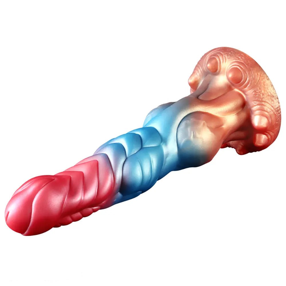 9.84in Ringed Fantasy Monster Dildo - Fantasy Dildo