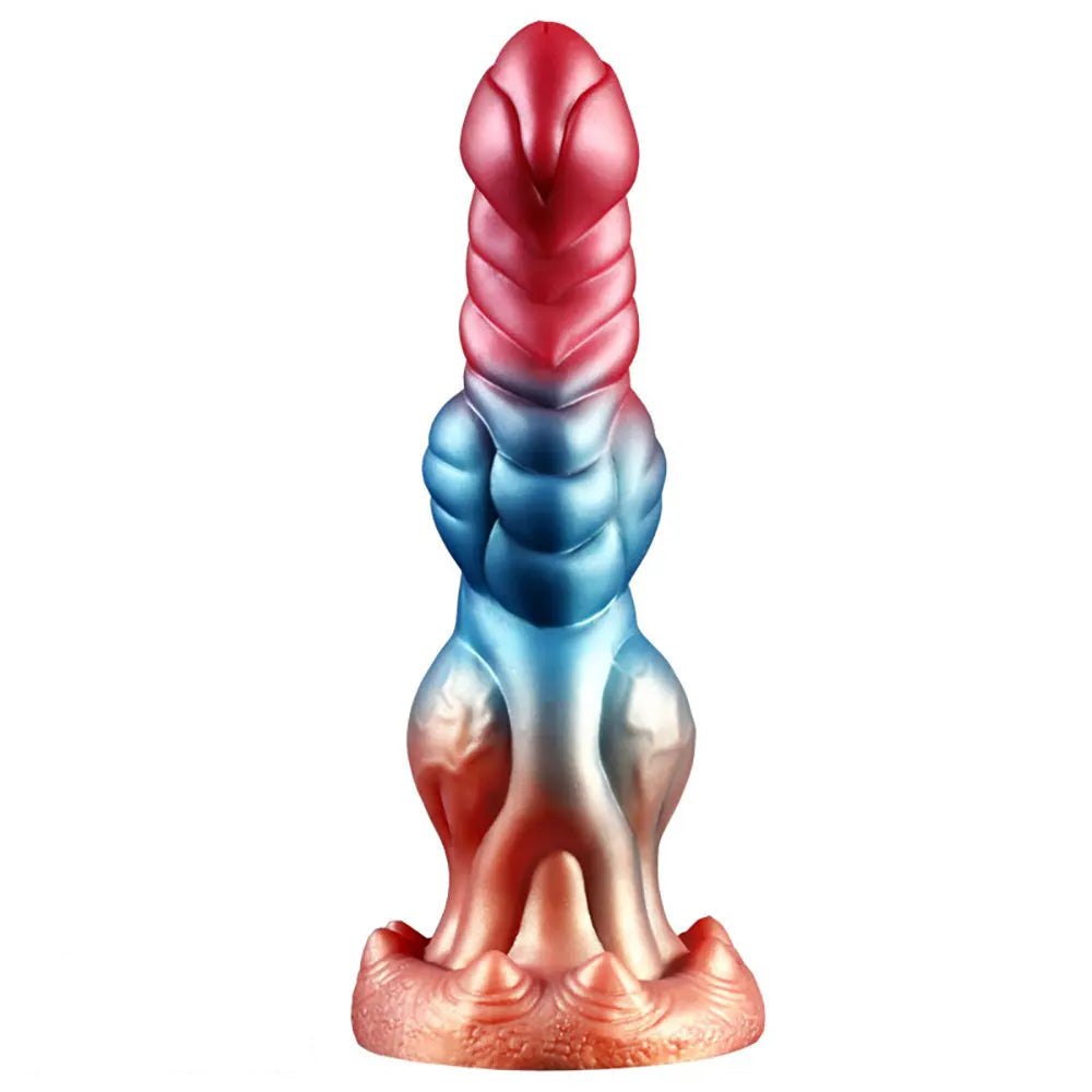 9.84in Ringed Fantasy Monster Dildo - Fantasy Dildo