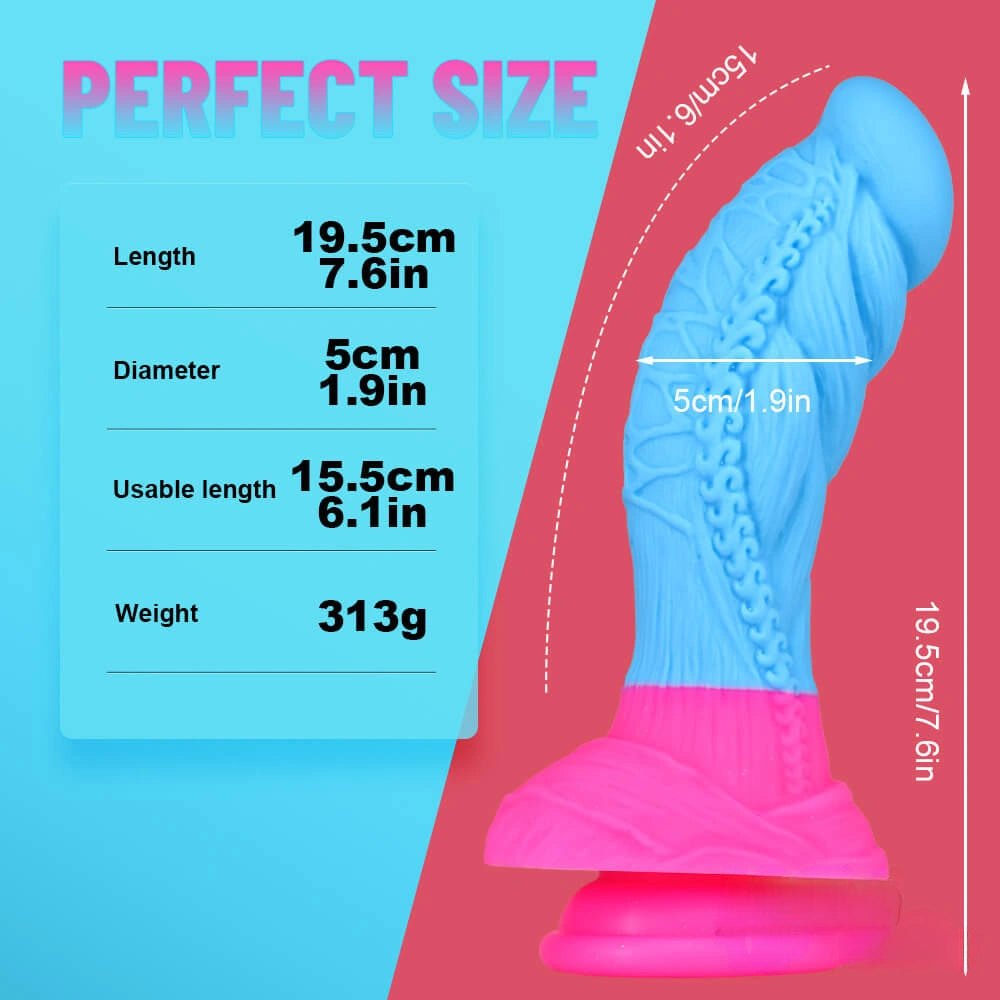 Rope Textured Fantasy Dildo - Silicone Fantasy Dildo