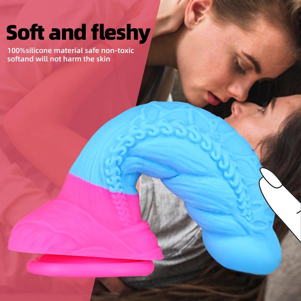 Rope Textured Fantasy Dildo - Silicone Fantasy Dildo