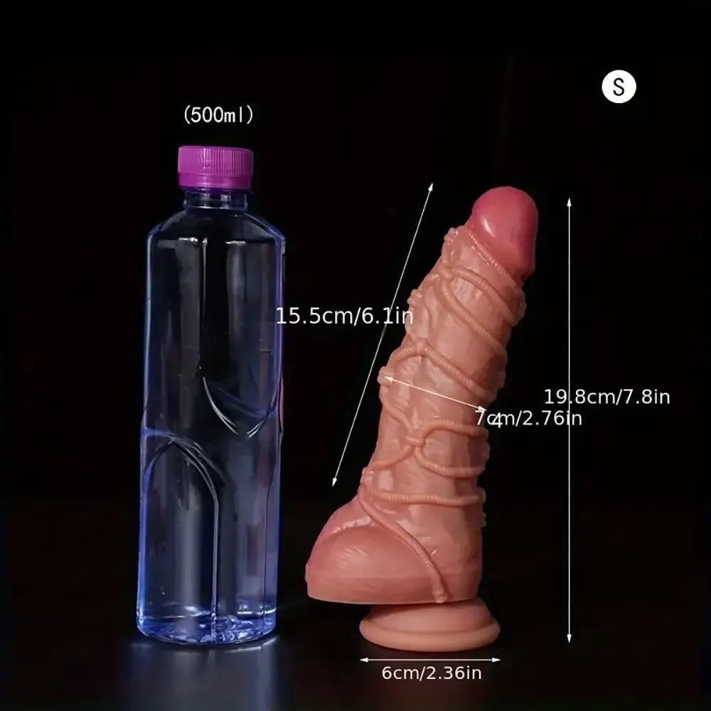 Rope Wrap Fantasy Dildo 3 Sizes - Silicone Bondage Dildo
