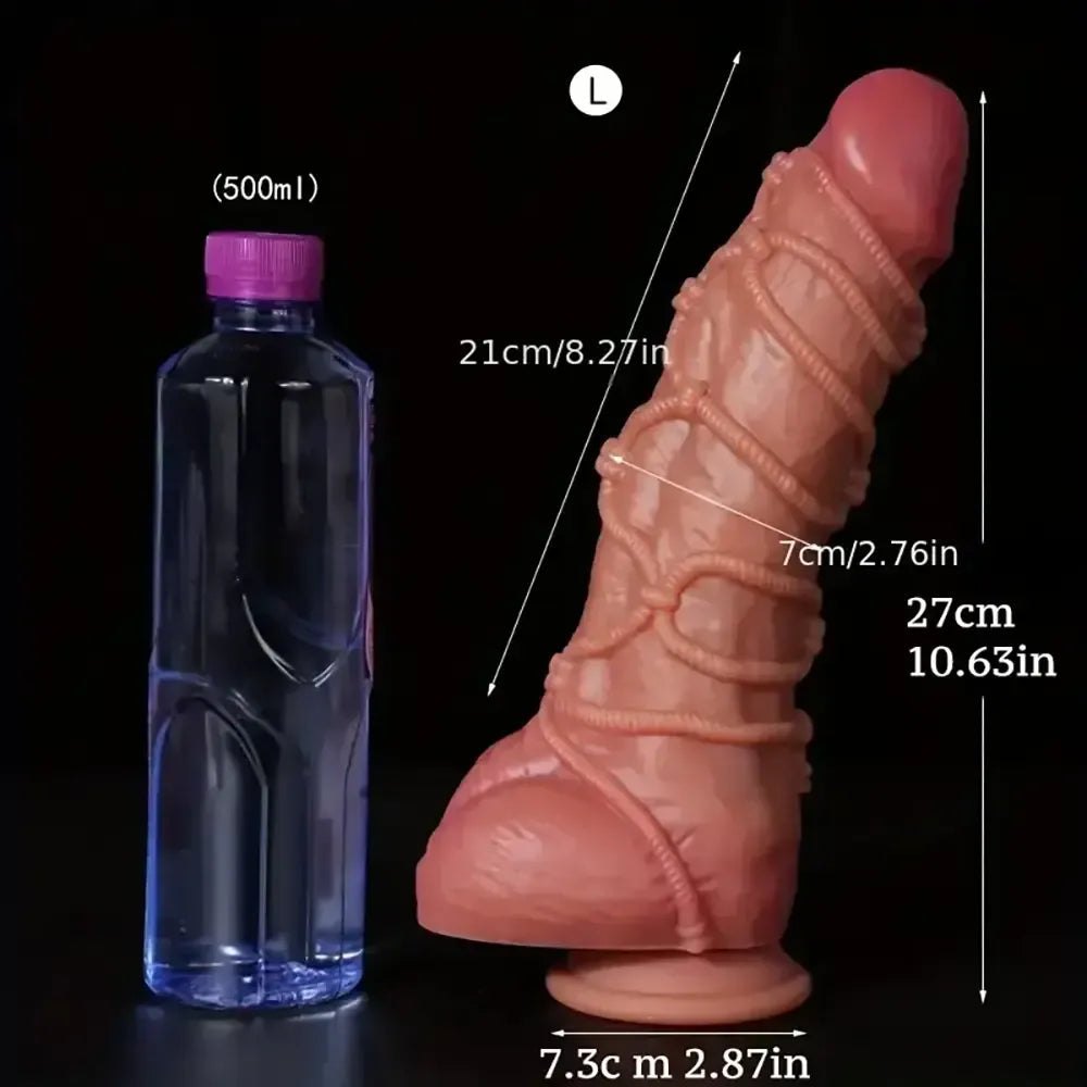 Rope Wrap Fantasy Dildo 3 Sizes - Silicone Bondage Dildo