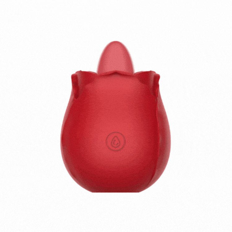 Rose Bud Tongue Licking Vibrator - Rose Toy for Women