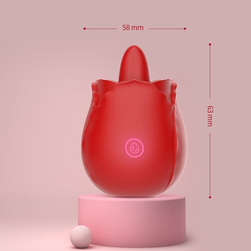 Rose Bud Tongue Licking Vibrator - Rose Toy for Women