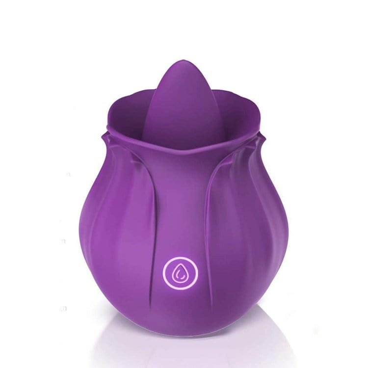 Rose Bud Tongue Suction Vibrator - Rechargeable Rose Toy