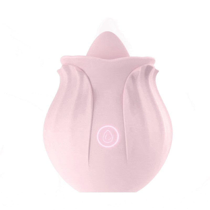 Rose Bud Tongue Suction Vibrator - Rechargeable Rose Toy