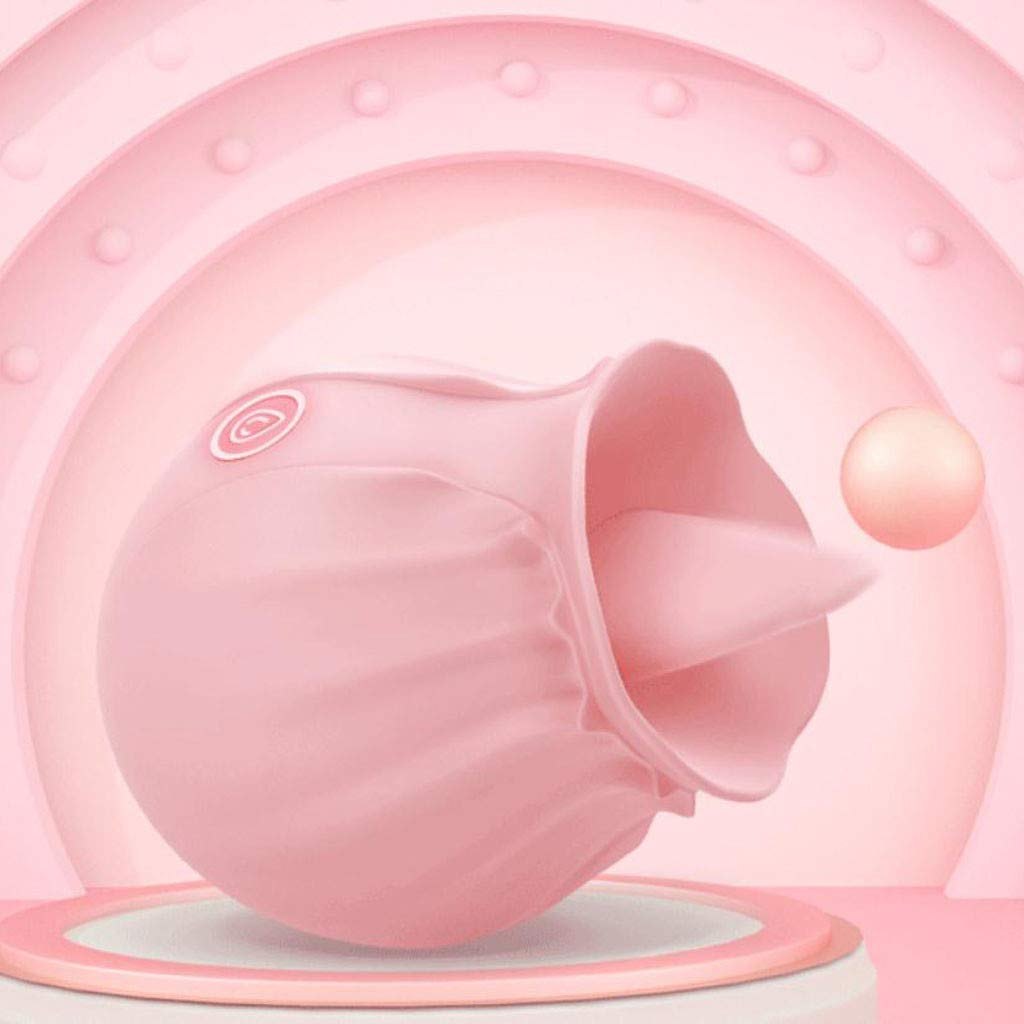 Rose Bud Tongue Suction Vibrator - Rechargeable Rose Toy