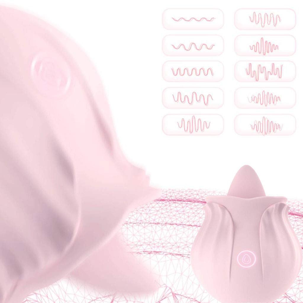 Rose Bud Tongue Suction Vibrator - Rechargeable Rose Toy