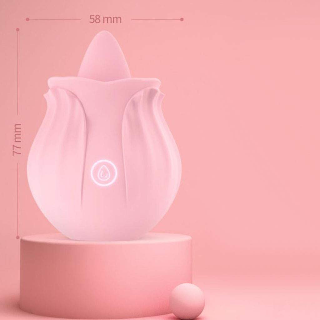Rose Bud Tongue Suction Vibrator - Rechargeable Rose Toy