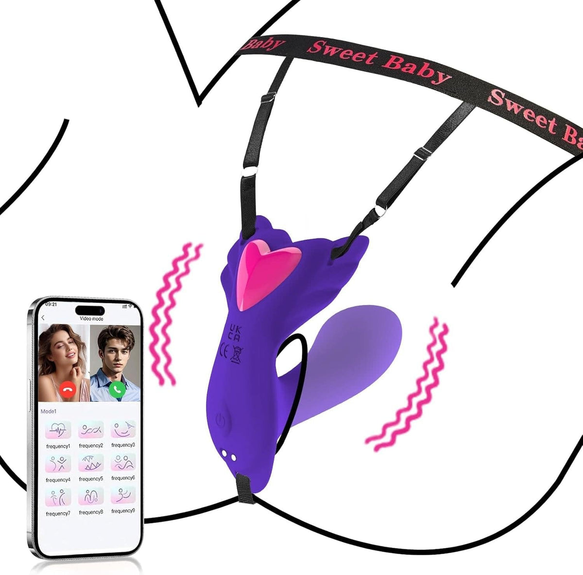 Rose Finger & Panty Vibe Set - Couples Toy Gift Set