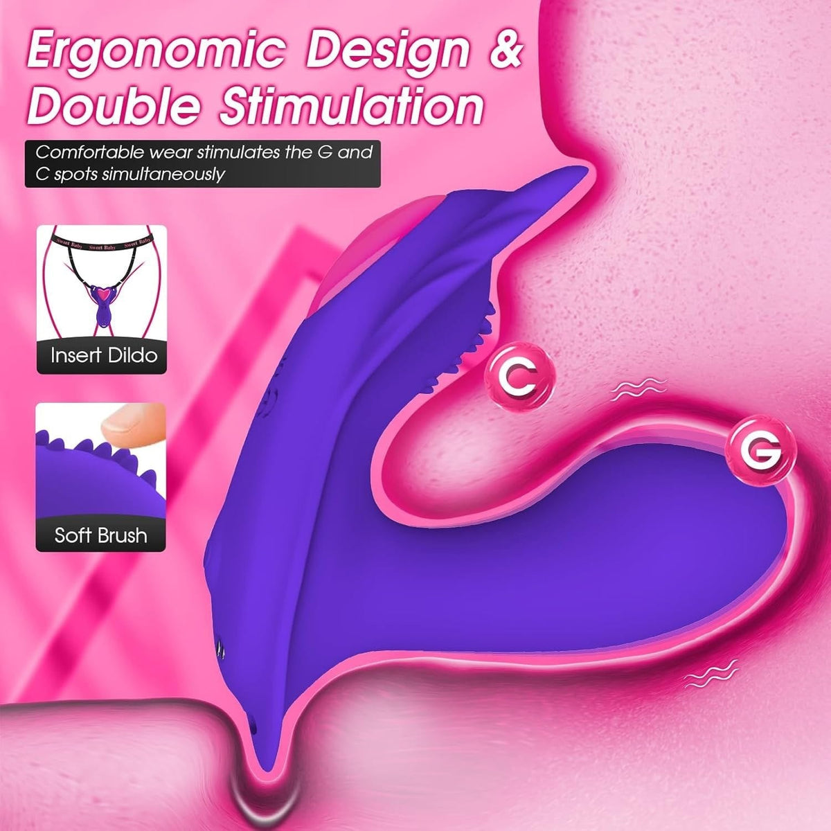 Rose Finger & Panty Vibe Set - Couples Toy Gift Set