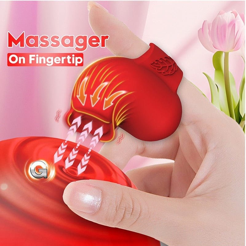 Rose Finger Vibrator - Wearable Clit Stimulator Toy