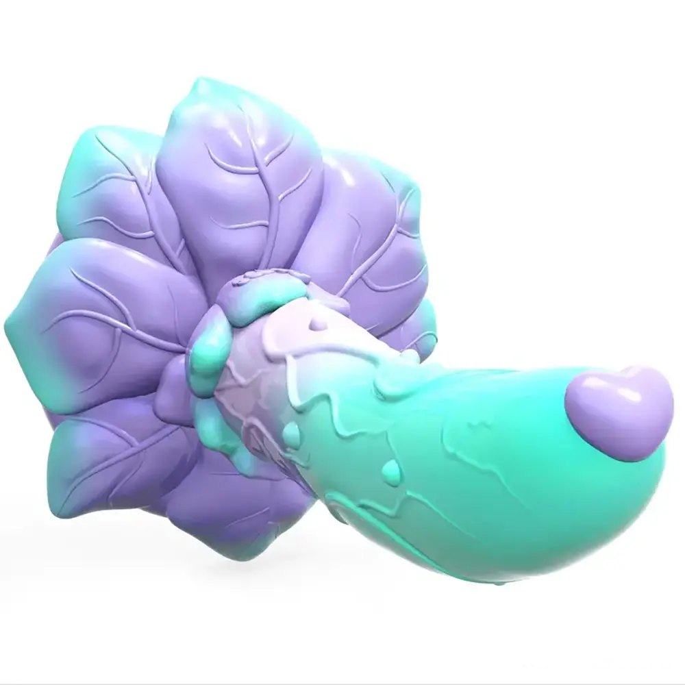 Rose Flower Fantasy Dildo 7 in - Novelty Rose Shape Dildo