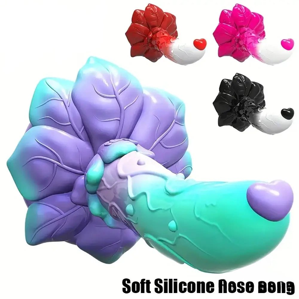 Rose Flower Fantasy Dildo 7 in - Novelty Rose Shape Dildo