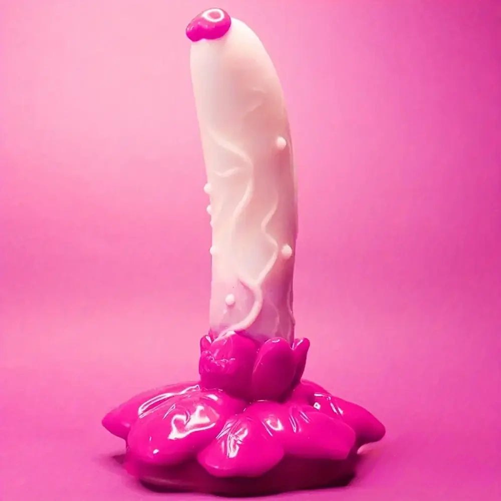 Rose Flower Fantasy Dildo 7 in - Novelty Rose Shape Dildo