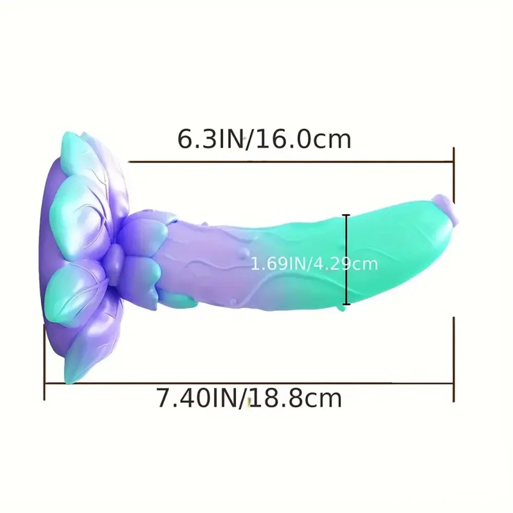 Rose Flower Fantasy Dildo 7 in - Novelty Rose Shape Dildo