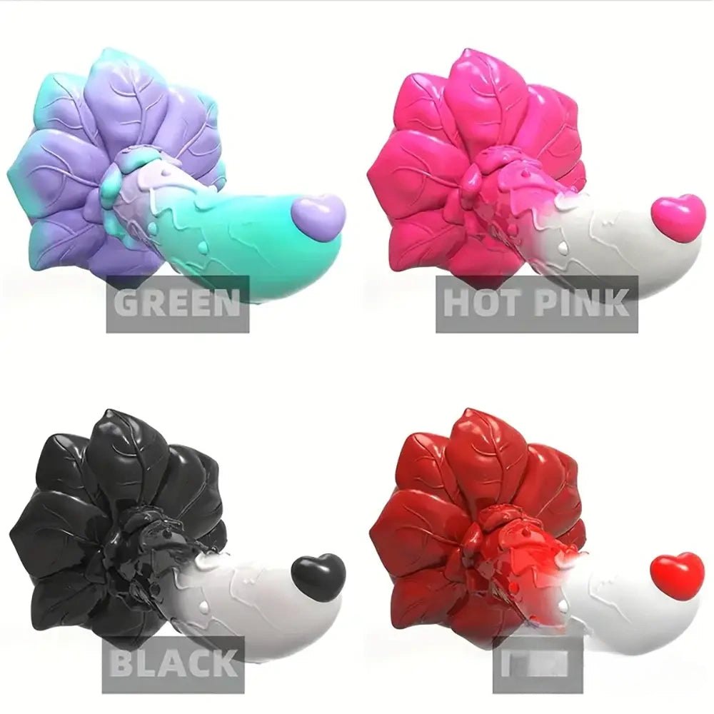 Rose Flower Fantasy Dildo 7 in - Novelty Rose Shape Dildo