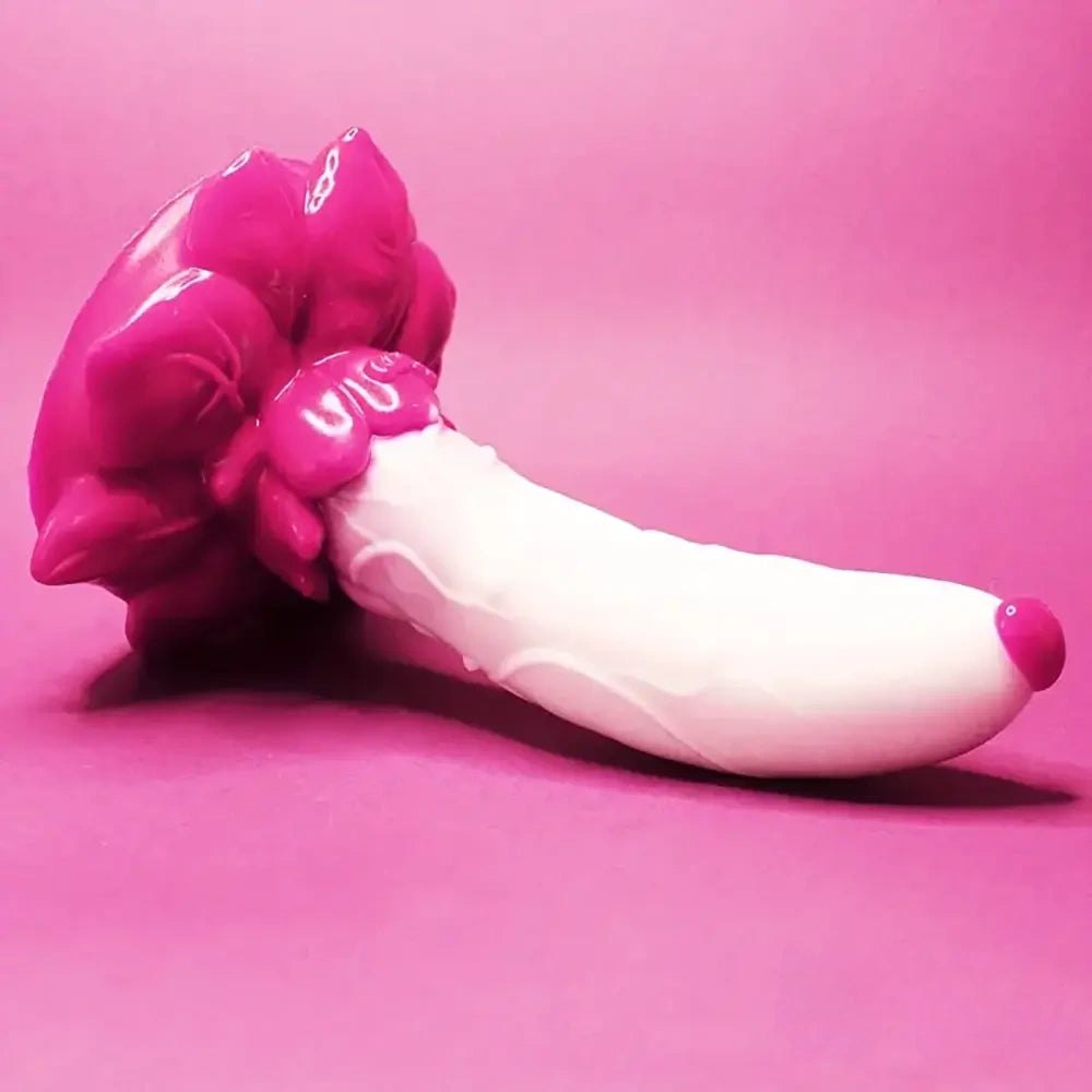Rose Flower Fantasy Dildo 7 in - Novelty Rose Shape Dildo