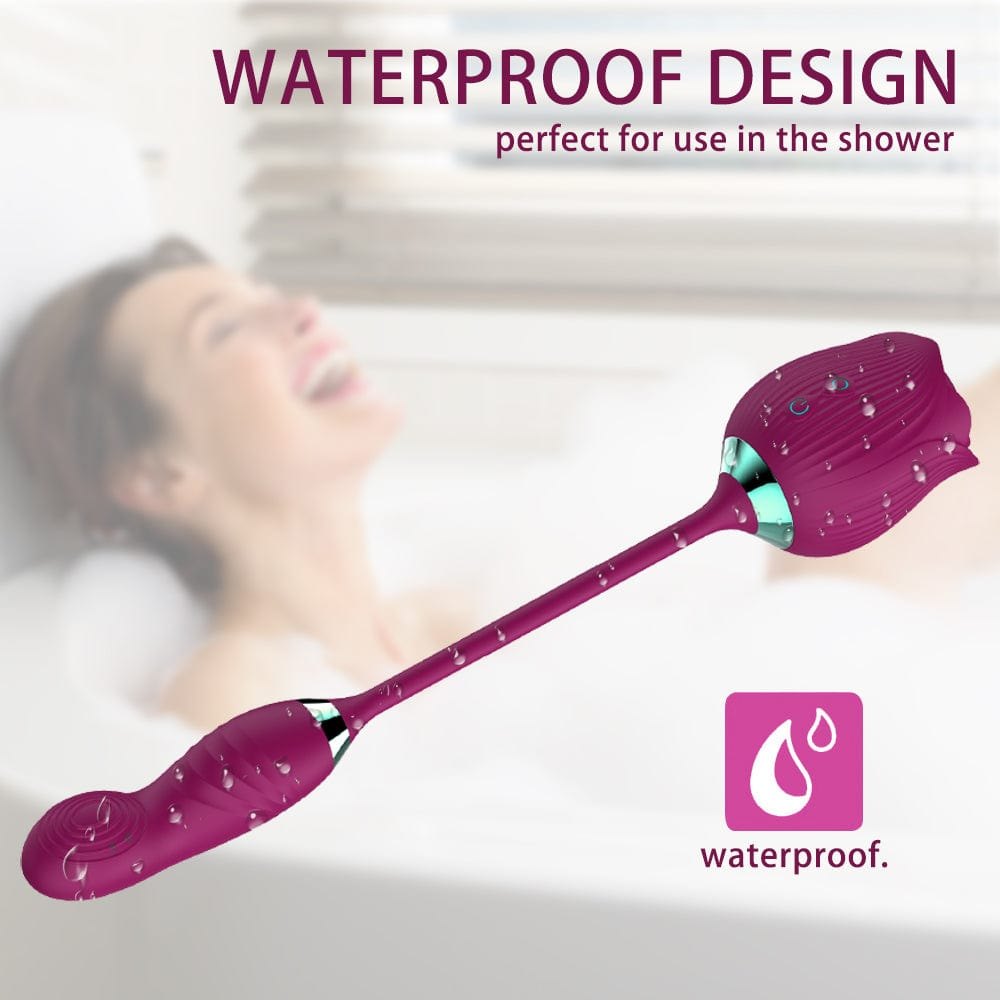 Rose G-Spot Dual Stimulator - Rose Clit Sucker Toy