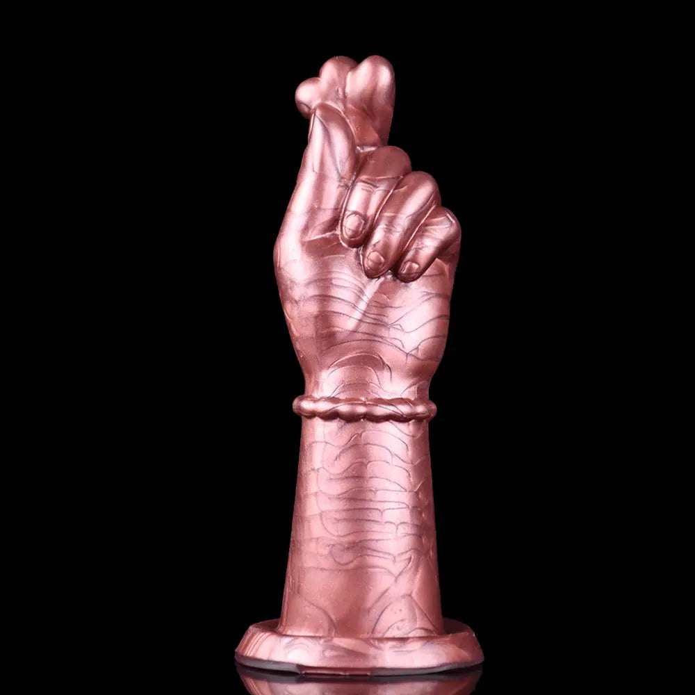 Rose Gold Fist Fantasy Dildo - Novelty Silicone Dildo