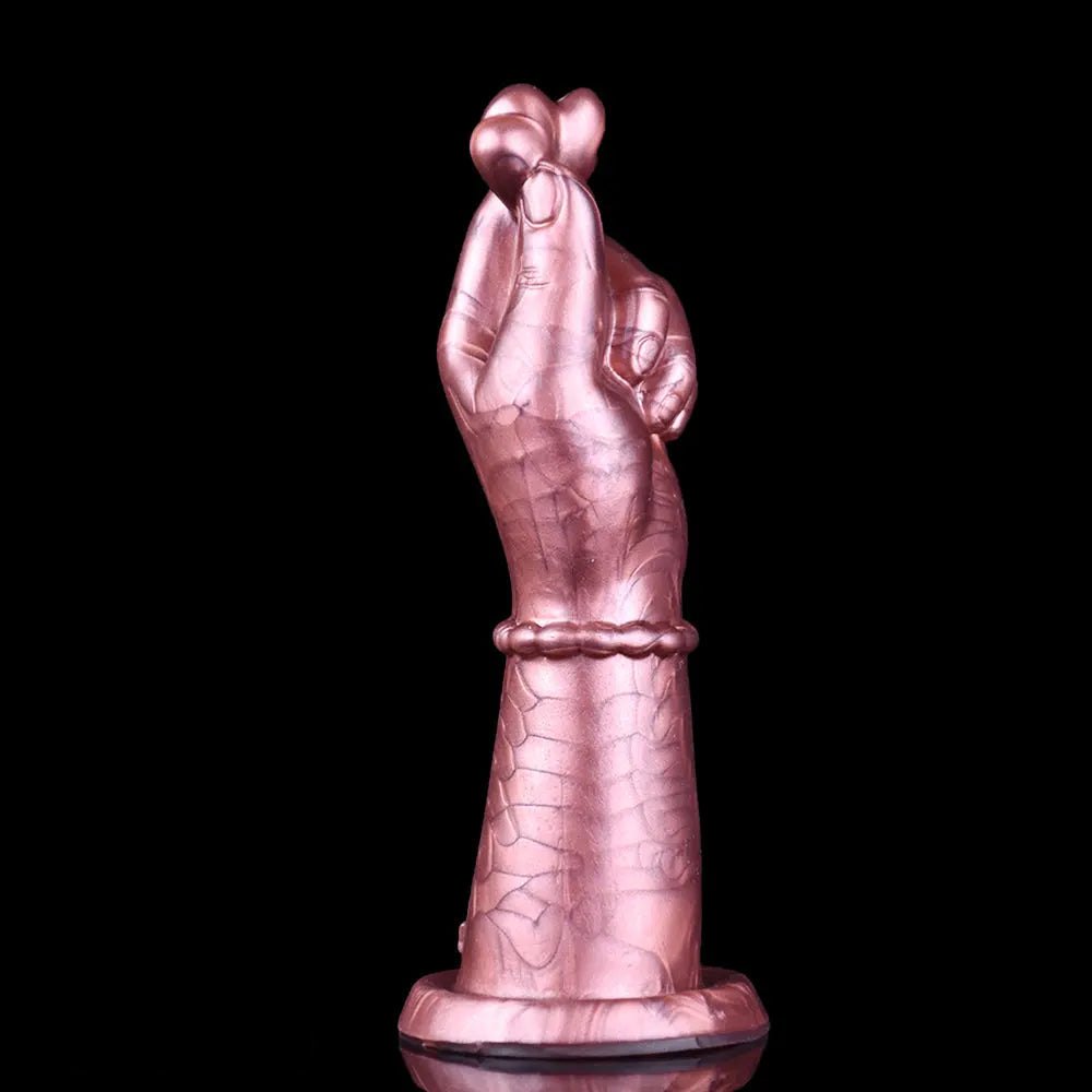 Rose Gold Fist Fantasy Dildo - Novelty Silicone Dildo