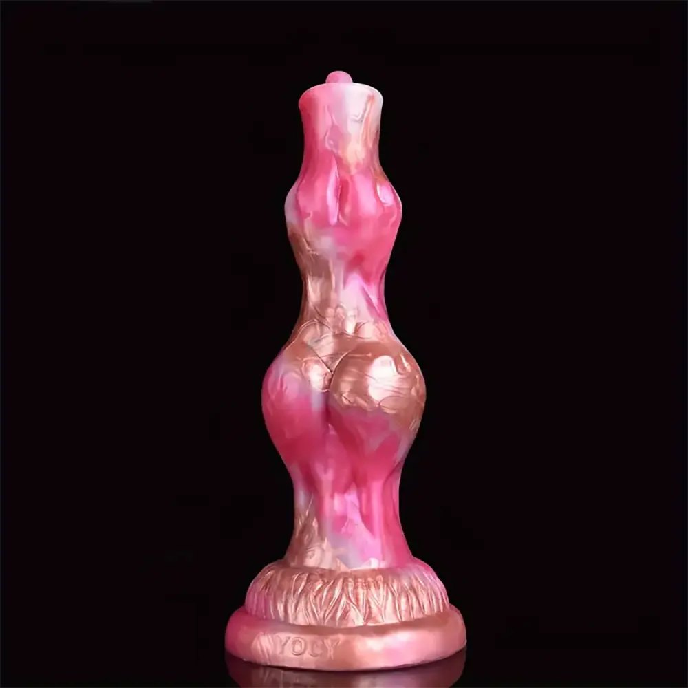 Rose Gold Knot Dildo - Silicone Animal Knot Dildo