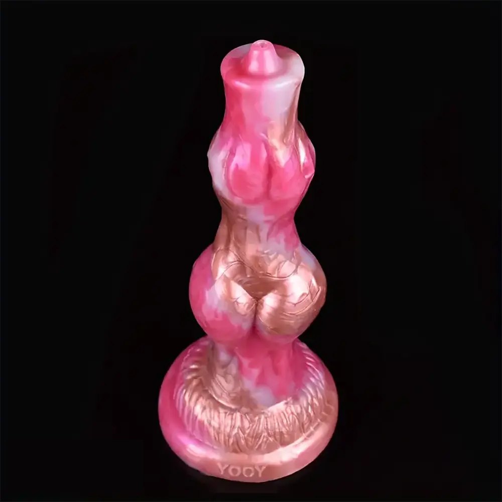 Rose Gold Knot Dildo - Silicone Animal Knot Dildo