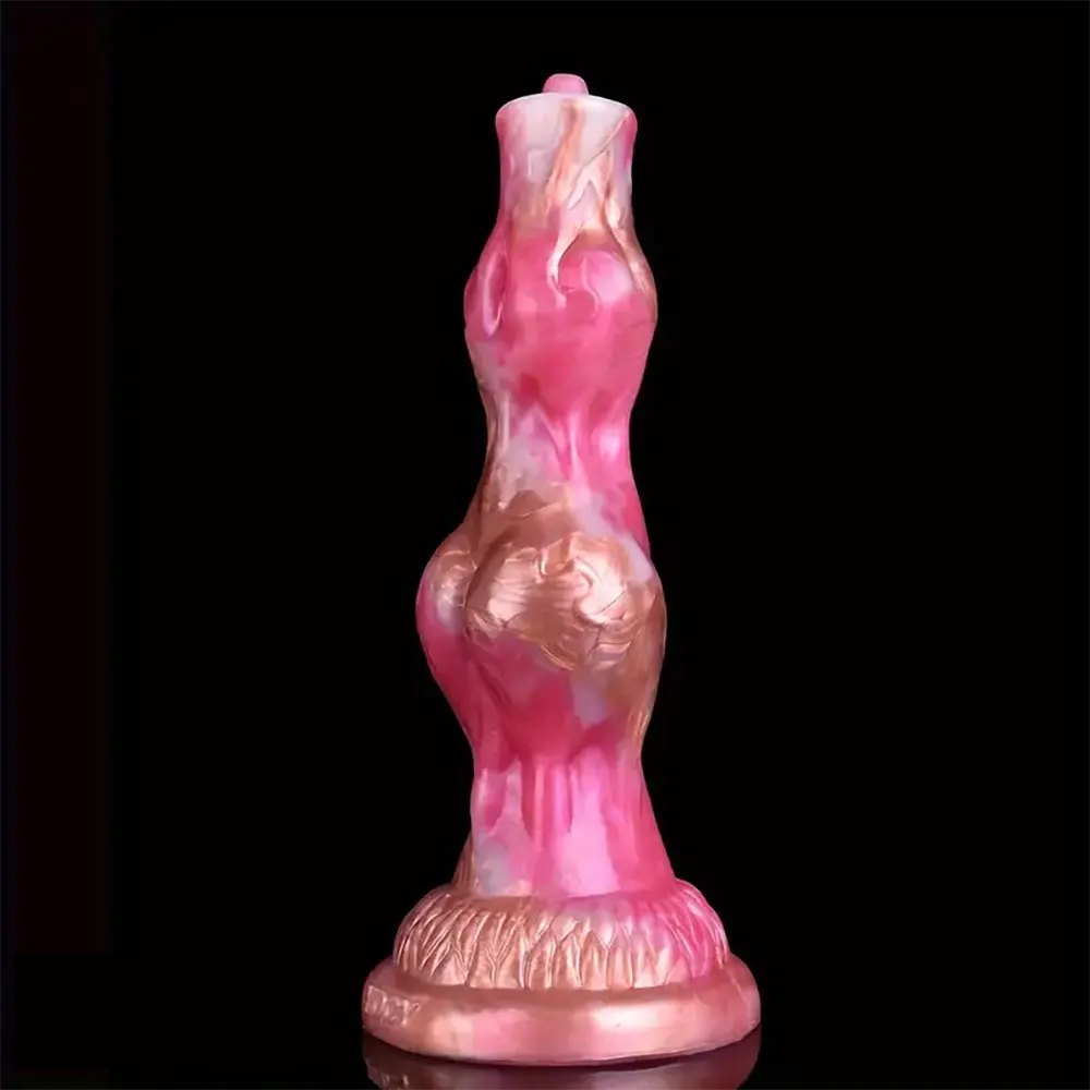 Rose Gold Knot Dildo - Silicone Animal Knot Dildo