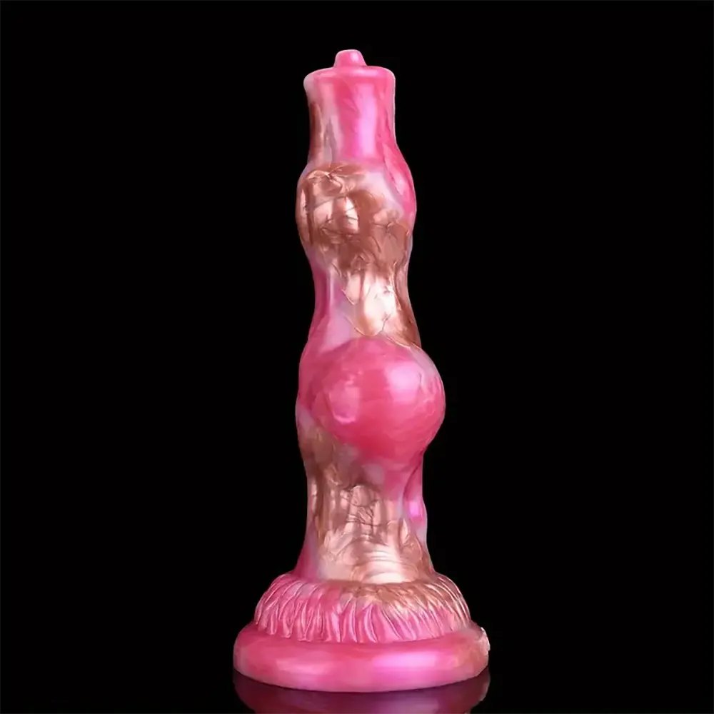 Rose Gold Knot Dildo - Silicone Animal Knot Dildo
