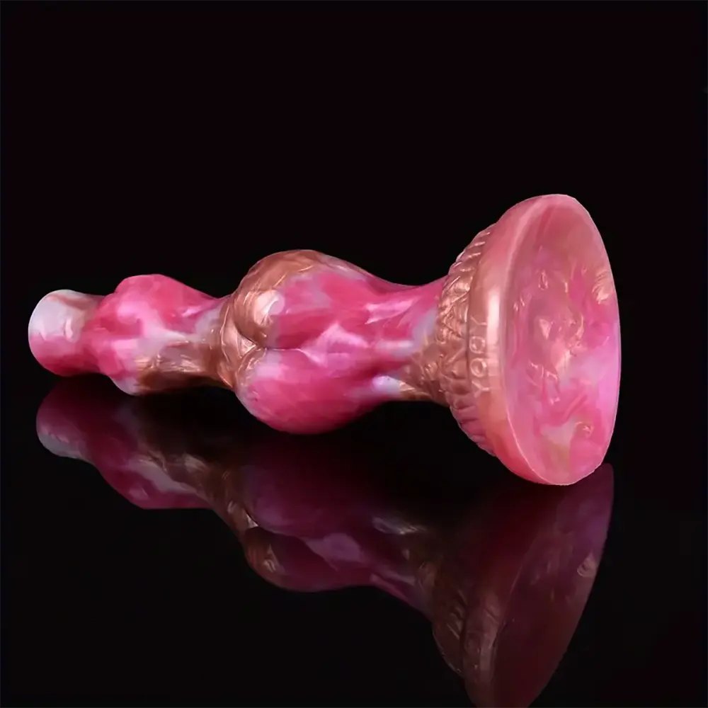 Rose Gold Knot Dildo - Silicone Animal Knot Dildo
