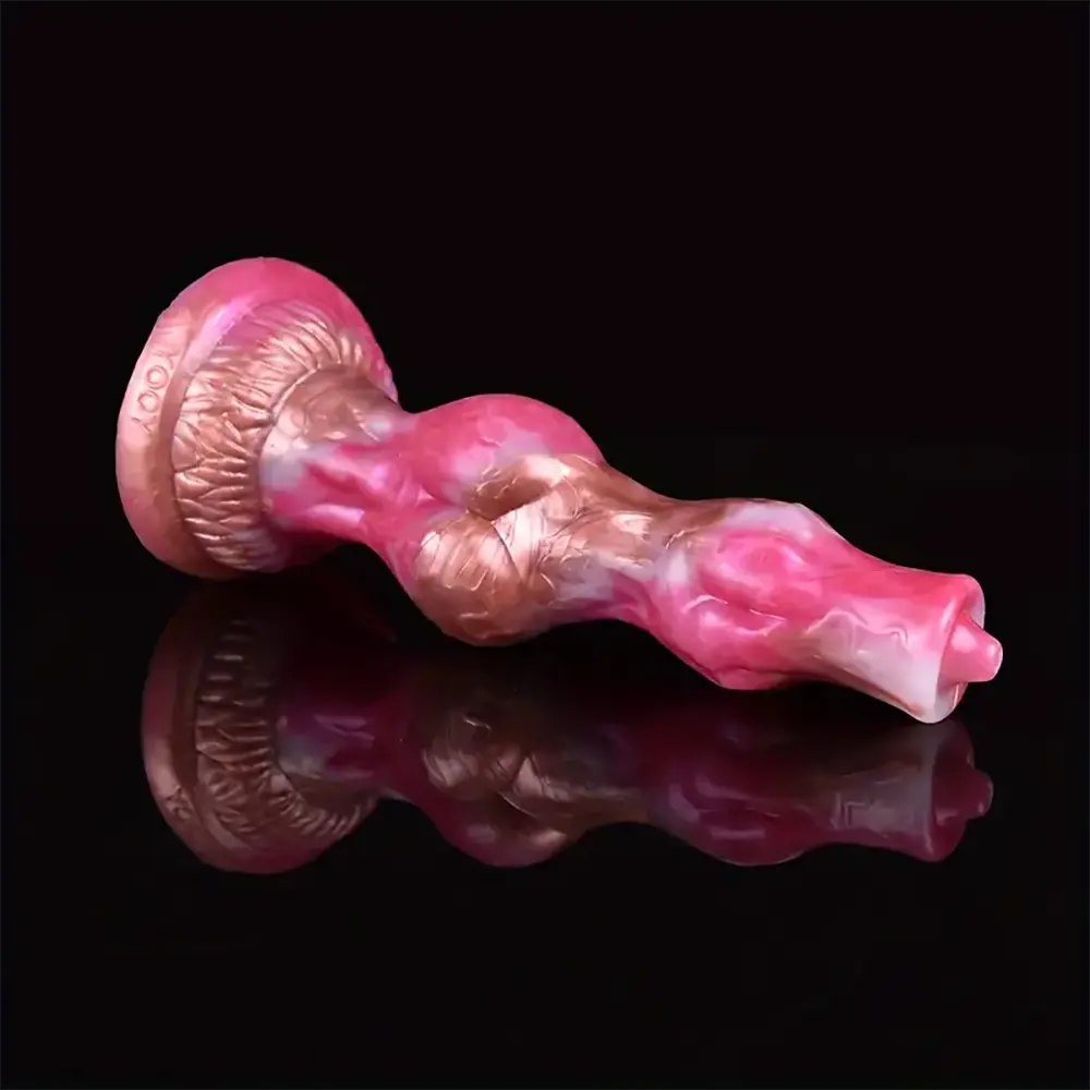 Rose Gold Knot Dildo - Silicone Animal Knot Dildo